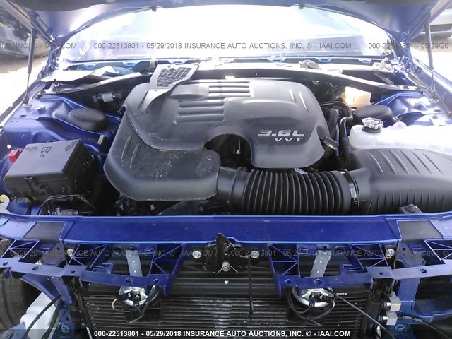 2C3CDZAG7JH199499 - 2018 DODGE CHALLENGER SXT BLUE photo 10