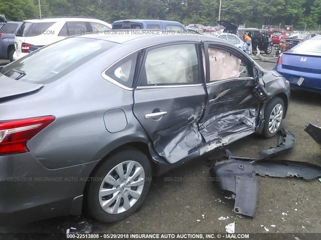 3N1AB7AP0GY223418 - 2016 NISSAN SENTRA S/SV/SR/SL GRAY photo 6