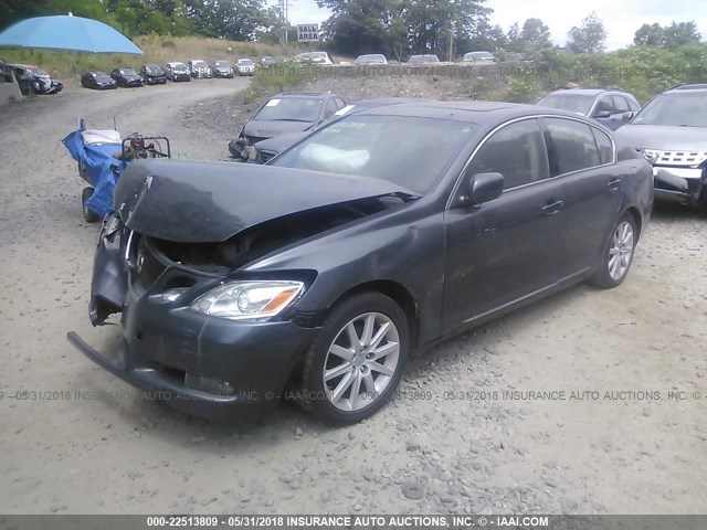 JTHCH96S860001391 - 2006 LEXUS GS GENERATION 200 300 GRAY photo 2