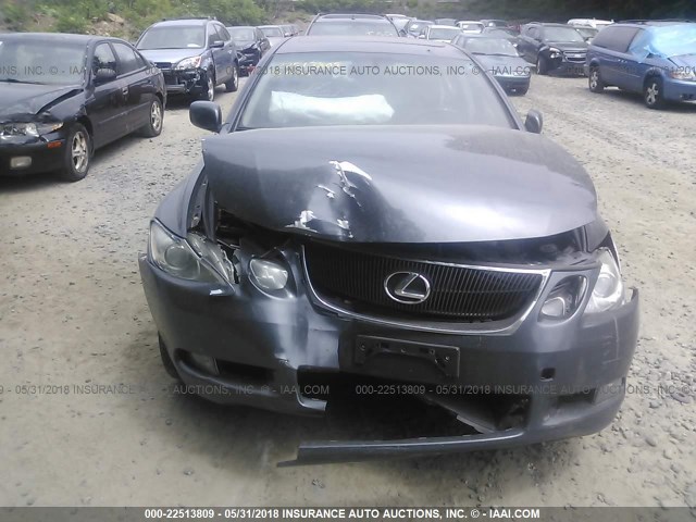 JTHCH96S860001391 - 2006 LEXUS GS GENERATION 200 300 GRAY photo 6