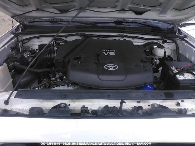 5TFLU4ENXCX030664 - 2012 TOYOTA TACOMA DOUBLE CAB თეთრი ფოტო 10