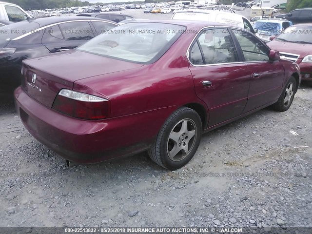 19UUA56682A051882 - 2002 ACURA 3.2TL RED photo 4