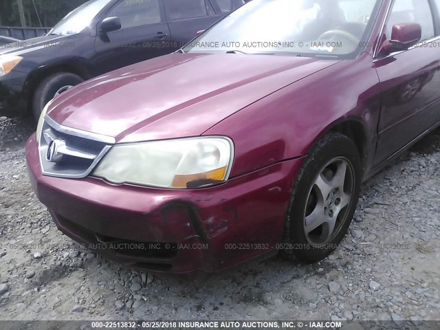 19UUA56682A051882 - 2002 ACURA 3.2TL RED photo 6