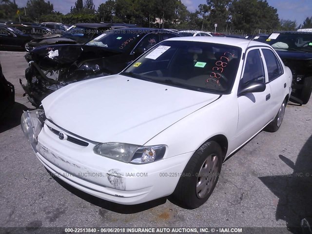 1NXBR12E2XZ283822 - 1999 TOYOTA COROLLA VE/CE/LE WHITE photo 2