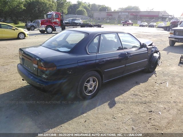 4S3BD4355W7203090 - 1998 SUBARU LEGACY L BLUE photo 4