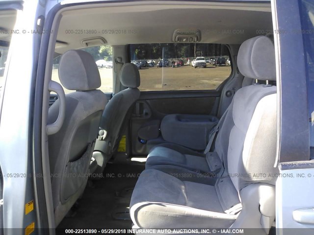 5TDZK23CX8S169566 - 2008 TOYOTA SIENNA CE/LE Light Blue photo 8