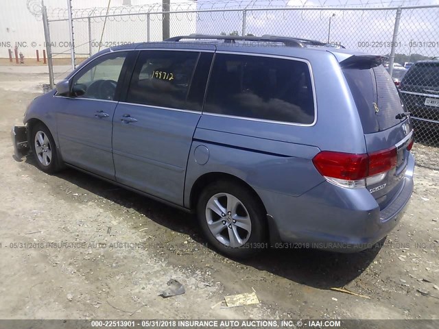 5FNRL38918B014408 - 2008 HONDA ODYSSEY TOURING BLUE photo 3