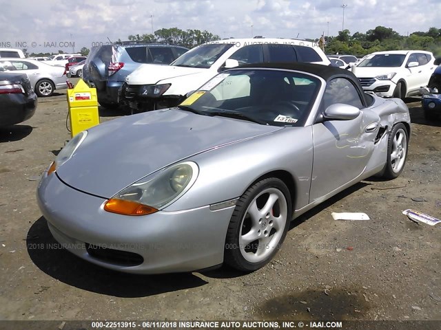 WP0CA29812U621290 - 2002 PORSCHE BOXSTER SILVER photo 2