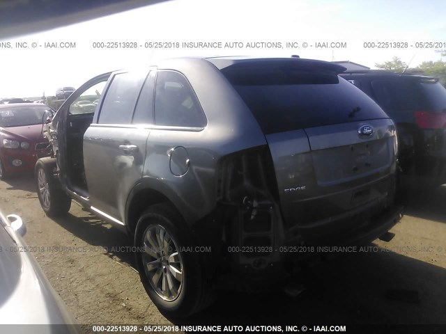 2FMDK3JC8ABA22653 - 2010 FORD EDGE SEL GRAY photo 3