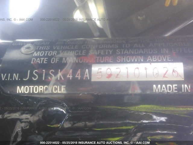 JS1SK44A592101026 - 2009 SUZUKI DR-Z400 SM BLACK photo 10