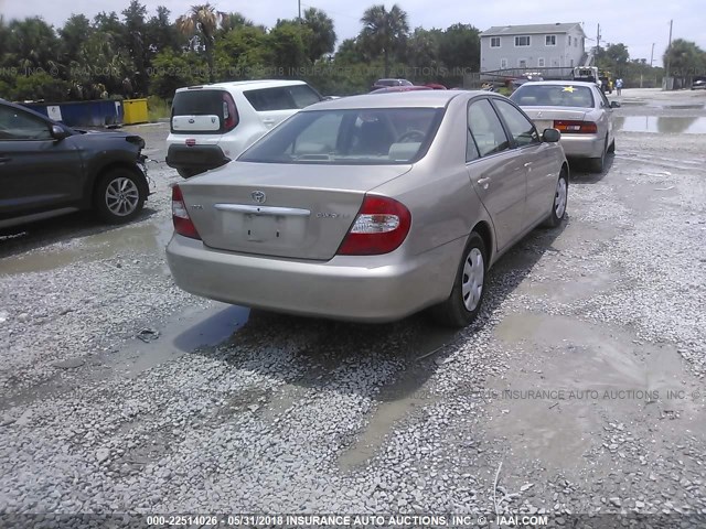 4T1BE32K03U670313 - 2003 TOYOTA CAMRY LE/XLE/SE ოქროსფერი ფოტო 4