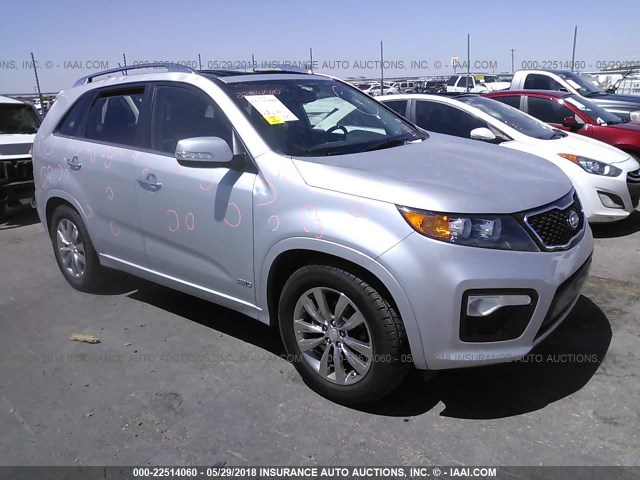 5XYKWDA28DG369672 - 2013 KIA SORENTO SX SILVER photo 1