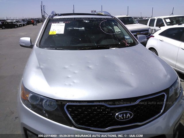 5XYKWDA28DG369672 - 2013 KIA SORENTO SX SILVER photo 6