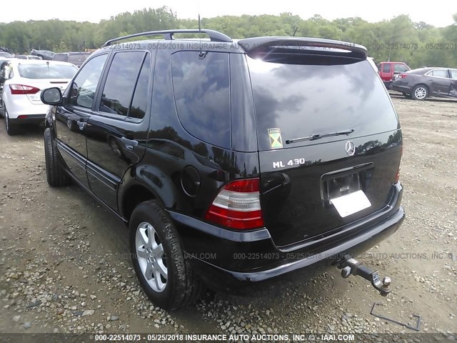 4JGAB72E9YA201817 - 2000 MERCEDES-BENZ ML 430 黑色 照片 3