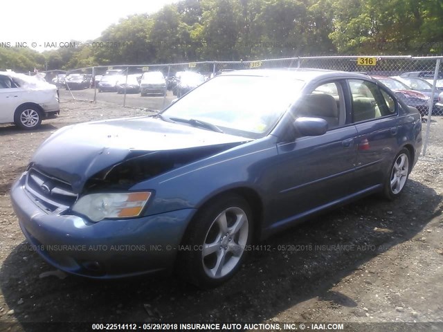 4S3BL626X67219794 - 2006 SUBARU LEGACY 2.5I LIMITED BLUE photo 2