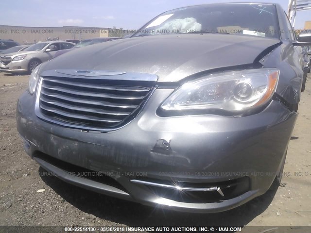 1C3CCBBB5CN120953 - 2012 CHRYSLER 200 TOURING GRAY photo 6