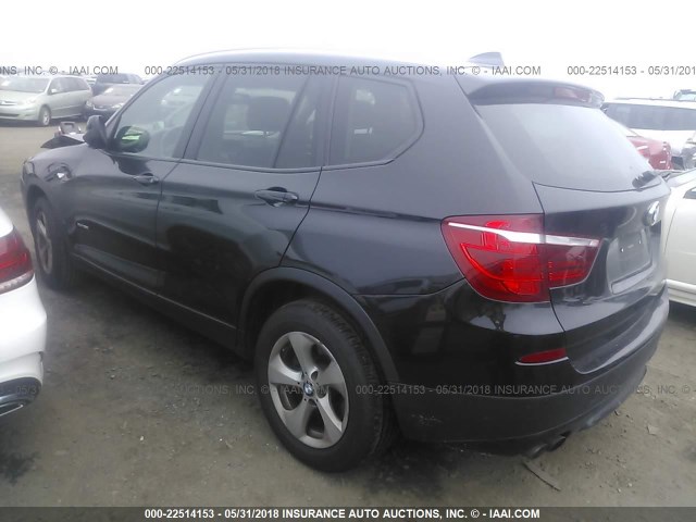 5UXWX5C54CL724575 - 2012 BMW X3 XDRIVE28I BLACK photo 3