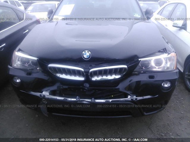 5UXWX5C54CL724575 - 2012 BMW X3 XDRIVE28I BLACK photo 6