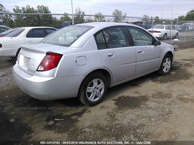 1G8AJ55F27Z131023 - 2007 SATURN ION LEVEL 2 SILVER photo 4