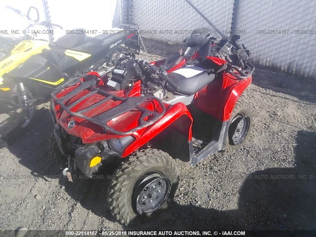 3JBLGAT2XHJ002847 - 2017 CAN-AM OUTLANDER 570/DPS 570 RED photo 2