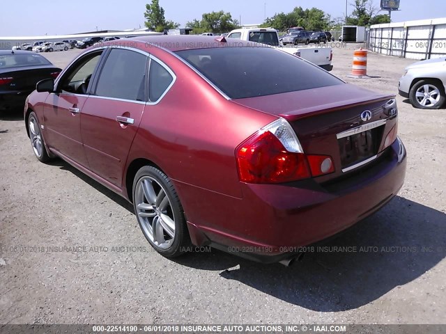 JNKAY01E47M302934 - 2007 INFINITI M35 SPORT RED photo 3