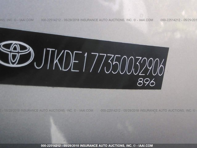 JTKDE177350032906 - 2005 TOYOTA SCION TC 银色 照片 9