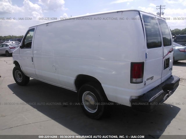 1FTSE34L31HA23128 - 2001 FORD ECONOLINE E350 SUPER DUTY VAN WHITE photo 3