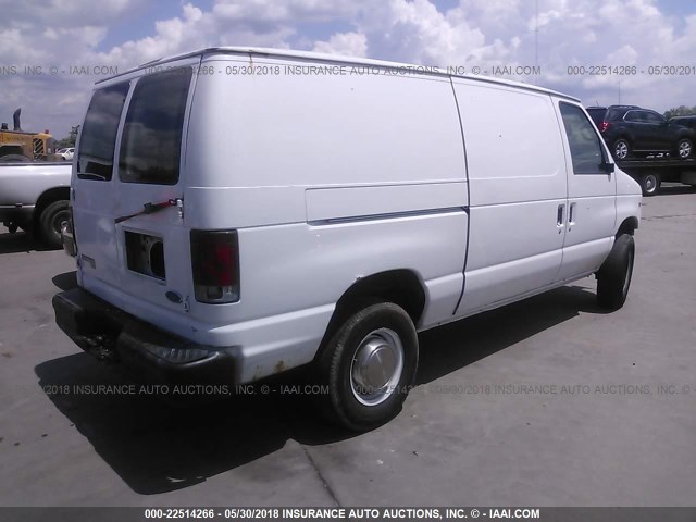 1FTSE34L31HA23128 - 2001 FORD ECONOLINE E350 SUPER DUTY VAN WHITE photo 4