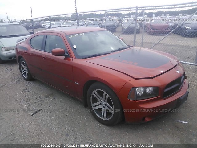 2B3KA53H36H214720 - 2006 DODGE CHARGER R/T ORANGE photo 1