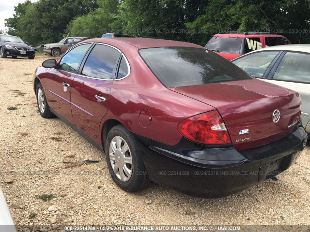 2G4WC532851301733 - 2005 BUICK LACROSSE CX MAROON photo 3