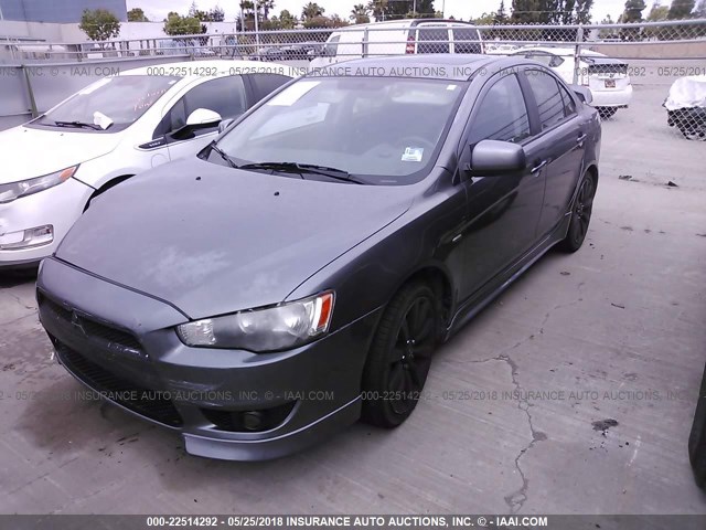 JA3AU86W09U030929 - 2009 MITSUBISHI LANCER GTS GRAY photo 2