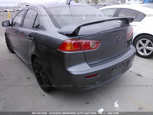 JA3AU86W09U030929 - 2009 MITSUBISHI LANCER GTS GRAY photo 3