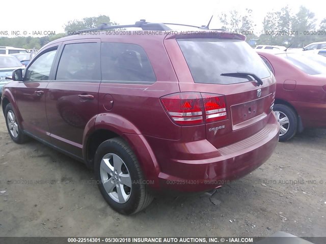 3D4PG5FV3AT183959 - 2010 DODGE JOURNEY SXT BURGUNDY photo 3