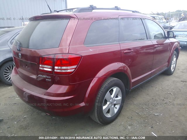 3D4PG5FV3AT183959 - 2010 DODGE JOURNEY SXT BURGUNDY photo 4