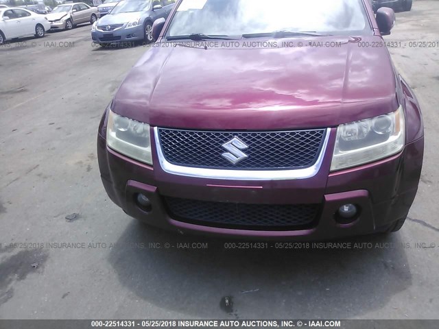 JS3TE943X64100147 - 2006 SUZUKI GRAND VITARA PREMIUM BURGUNDY photo 6