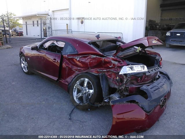 2G1FD1E35F9269593 - 2015 CHEVROLET CAMARO LT RED photo 3