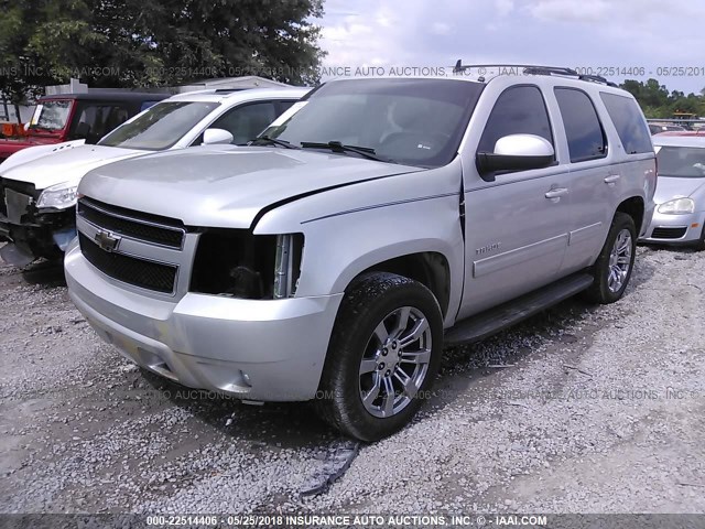 1GNMCBE36AR230962 - 2010 CHEVROLET TAHOE C1500 LT SILVER photo 2