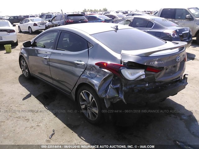 5NPDH4AE8EH512644 - 2014 HYUNDAI ELANTRA SE/SPORT/LIMITED GRAY photo 3