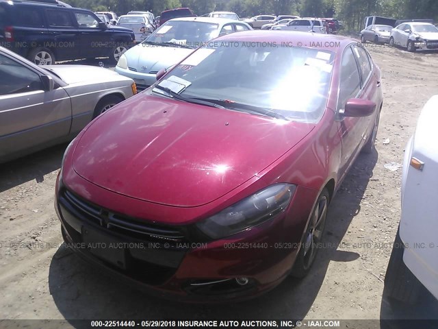 1C3CDFEB1FD223751 - 2015 DODGE DART GT RED photo 2