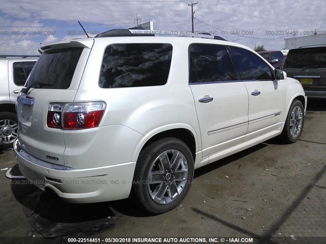 1GKKVTED6CJ194544 - 2012 GMC ACADIA DENALI CREAM photo 4