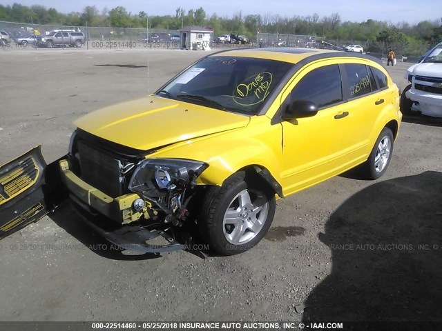 1B3HB48B17D532940 - 2007 DODGE CALIBER SXT YELLOW photo 2