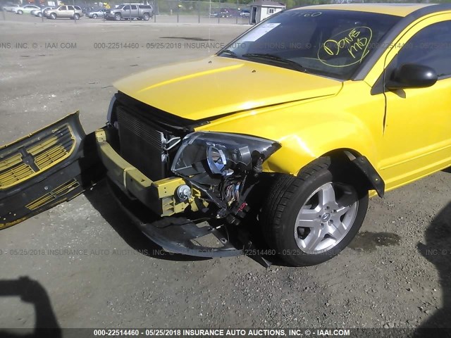 1B3HB48B17D532940 - 2007 DODGE CALIBER SXT YELLOW photo 6