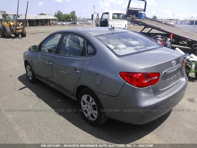 KMHDU4ADXAU050733 - 2010 HYUNDAI ELANTRA BLUE/GLS/SE GRAY photo 3