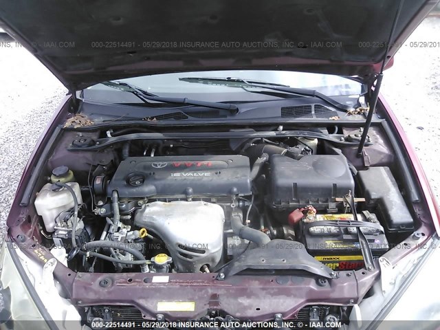 4T1BE32K85U093839 - 2005 TOYOTA CAMRY LE/XLE/SE წითელი ფოტო 10