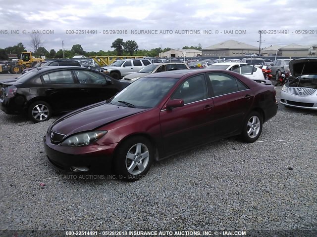 4T1BE32K85U093839 - 2005 TOYOTA CAMRY LE/XLE/SE წითელი ფოტო 2