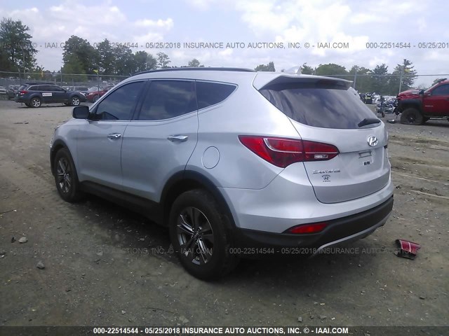 5XYZUDLB4DG073257 - 2013 HYUNDAI SANTA FE SPORT  SILVER photo 3