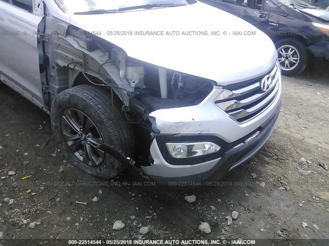 5XYZUDLB4DG073257 - 2013 HYUNDAI SANTA FE SPORT  SILVER photo 6