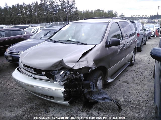 4T3ZF13C4WU047330 - 1998 TOYOTA SIENNA LE/XLE BEIGE photo 2