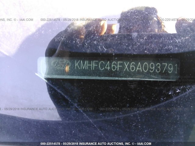 KMHFC46FX6A093791 - 2006 HYUNDAI AZERA SE/LIMITED SILVER photo 9