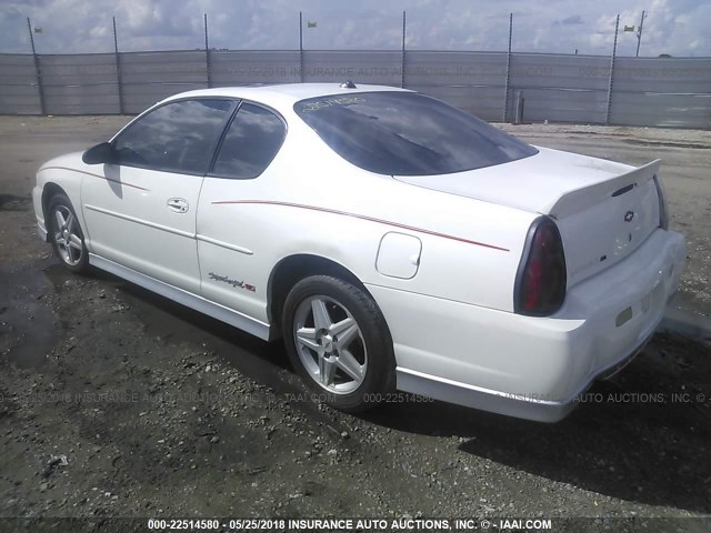 2G1WZ121749110124 - 2004 CHEVROLET MONTE CARLO SS SUPERCHARGED WHITE photo 3